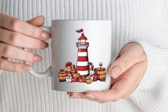 Watercolor Nautical Christmas Clipart Bundle Product Image 6