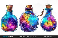 Watercolor Nebula Potion Exquisite Clipart Product Image 1