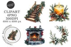 Watercolor Neutral Christmas Png Product Image 1