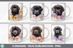 Bundle of six Wild Flowers Newfoundlands Mug Wrap designs.