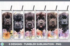 Bundle of six Wild Flowers Newfoundlands Tumbler designs.