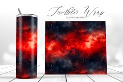 Celestial Watercolor Night Sky Tumbler Wrap Background Product Image 1