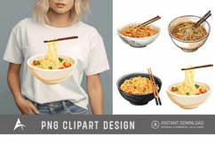 Watercolor Noodles Clipart Product Image 1