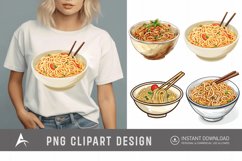 Watercolor Noodles Clipart Product Image 1