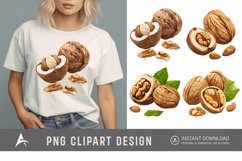 Watercolor Nuts Clipart Product Image 1