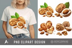 Watercolor Nuts Clipart Product Image 1