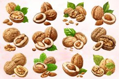 Watercolor Nuts Clipart Bundle Product Image 4