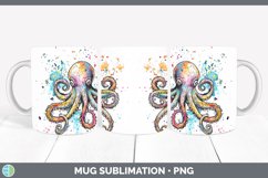 GorgeousWatercolor Mug Wrap design.