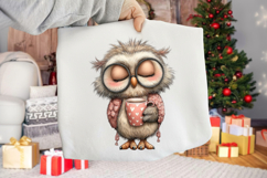 Watercolor Of Sleepy Owl Clipart Product Image 2