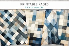 watercolor scrapbook paper, printable pages Product Image 2