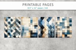watercolor scrapbook paper, printable pages Product Image 3