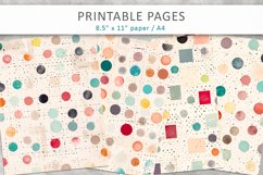 dots old paper printables, scrapbook paper Product Image 2