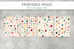 dots old paper printables, scrapbook paper Product Image 3