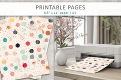dots old paper printables, scrapbook paper Product Image 6