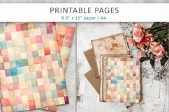 Watercolor old paper, Vintage junk journal pages Product Image 1
