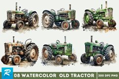 clipart bundle,Digital Download,kids sublimation,sublimation designs,tractor watercolor,Farmer gift idea,tractor clipart PNG,Farming image files,old Ford tractors,watercolor clipart,boys nursery decor,farm tractor PNG,commercial use,country Farm living