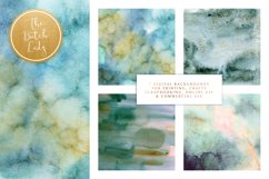 Green &amp; Ochre Watercolor Ombres Product Image 2