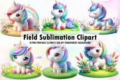 Watercolor on the field Sublimation clipart Product Image 1