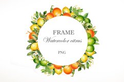 Watercolor Orange Frame