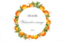 Watercolor Orange Frame