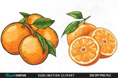 Watercolor Oranges Illustration Clipart Product Image 1