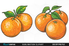 Watercolor Oranges Illustration Clipart Product Image 1