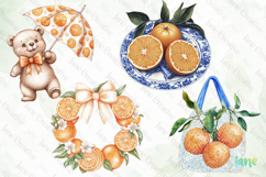 Watercolor Oranges Clipart Sublimation Product Image 1