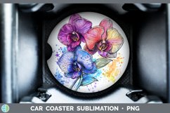 GorgeousWatercolor Car Coaster design.