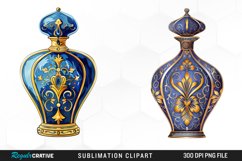 Watercolor Ornate Perfume Bottle Exquisite Clipart Product Image 1