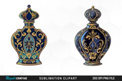 Watercolor Ornate Perfume Bottle Exquisite Clipart Product Image 1
