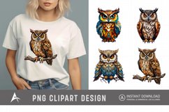 Watercolor Owl Clipart , Forest Animal Clipart Product Image 1