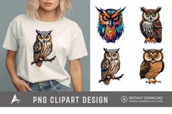 Watercolor Owl Clipart , Forest Animal Clipart Product Image 1