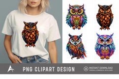 Watercolor Owl Clipart , Forest Animal Clipart Product Image 1