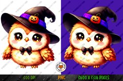 Halloween Owl Sticker PNG, Halloween Kawaii Sublimation Product Image 2