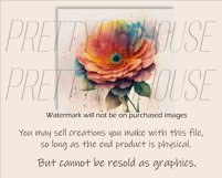Beautiful Watercolor Flower Tumbler Wrap PNG Product Image 2