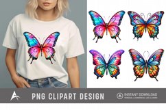 Watercolor Painted Butterflies Clipart Product Image 1