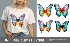 Watercolor Painted Butterflies Clipart Product Image 1
