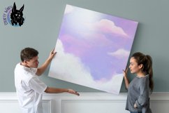 10 Watercolor Painted Skies - Digital Background Pack - Example Usage