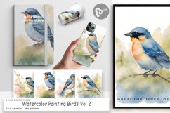 Digital Paper Watercolor Painting Birds Product Image 1