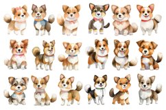 Watercolor Painting Cartoon Dog Clipart Bundle Product Image 1