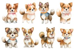 Watercolor Painting Cartoon Dog Clipart Bundle Product Image 2