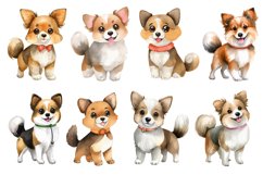 Watercolor Painting Cartoon Dog Clipart Bundle Product Image 4