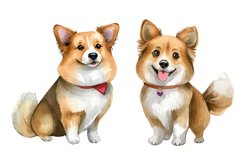 Watercolor Painting Cartoon Dog Clipart Bundle Product Image 5