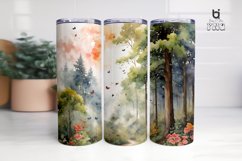 watercolor painting of a forest landscape 3D Tumbler Wrap Product Image 7