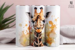Watercolor Giraffe Sublimation Tumbler Design Product Image 5