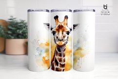 Watercolor Giraffe Sublimation Tumbler Design Product Image 6