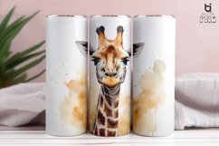 Watercolor Giraffe Sublimation Tumbler Design Product Image 7