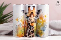 Watercolor Giraffe Sublimation Tumbler Design Product Image 9