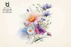 Watercolor Flowers Clipart Bundle Product Image 10