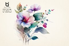 Watercolor Flowers Clipart Bundle Product Image 12